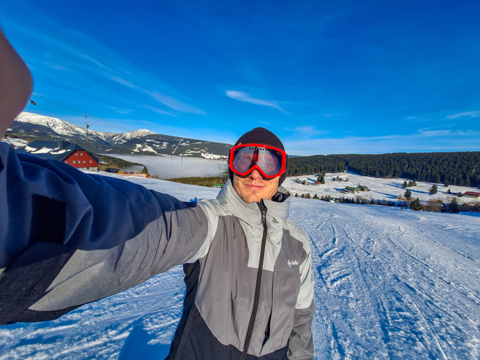 Pavel Callta je velký fanoušek jízdy na snowboardu.