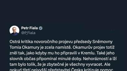 FOTO: Vyjádření bývalého premiéra šéfa ODS, Petra Fialy.