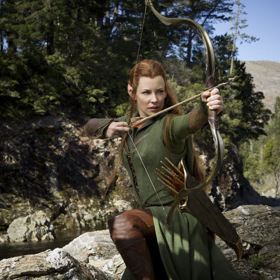 Herečka Evangeline Lilly ve filmu Hobit.