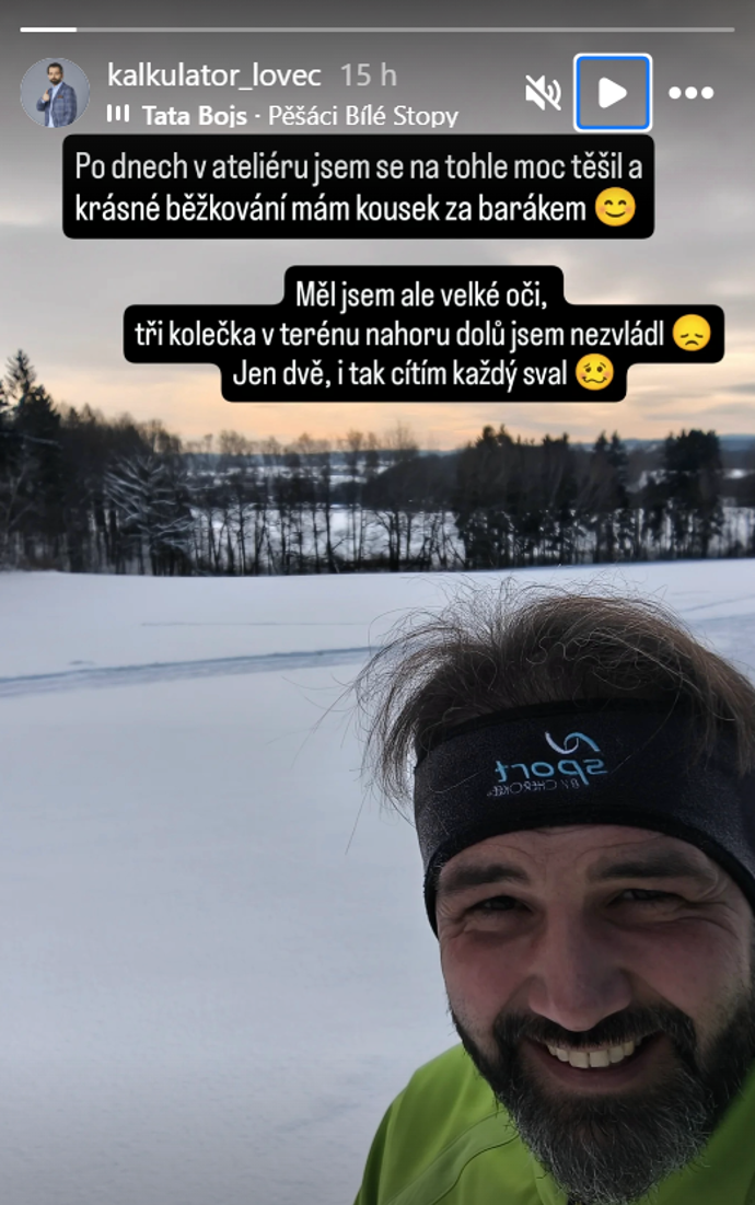 Do konce února chce Kalkulátor dát dolů 10 kilo, aby se mohl dál a s větší lehkostí věnovat svému oblíbenému sportu.