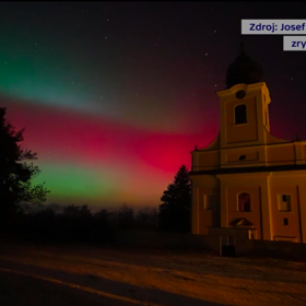 Polární záře byla vidět i nad Benešovem, kde Hezucký zemřel.