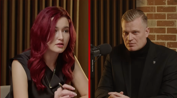 Katerina Demetrashvili a Filip Turek v pořadu Echo Prime Time. 