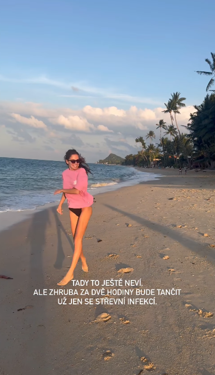 Andrea Bezděková chytla v exotice střevní potíže.