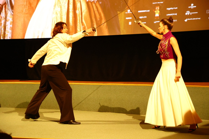 Na premiéře pohádky Princezna stokrát jinak to žilo. 