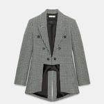 Asymetrické kostkované sako s vlnou, Zara, 2999 Kč