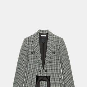 Asymetrické kostkované sako s vlnou, Zara, 2999 Kč