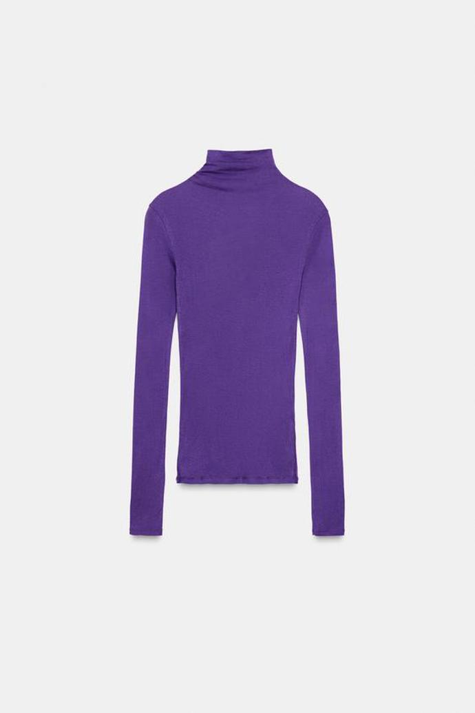 Tričko z bavlny se stojáčkem, Zara, 499 Kč