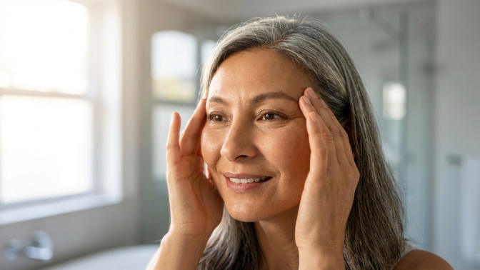 Obličejová jóga na povislá víčka: 3minutová ranní rutina