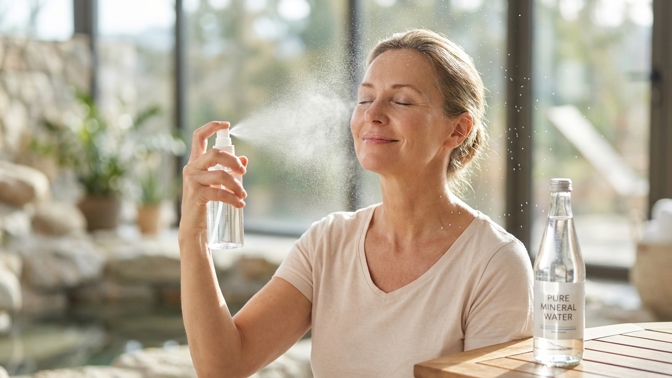 Jak používat minerálku na obličej: Levná péče o pleť po padesátce