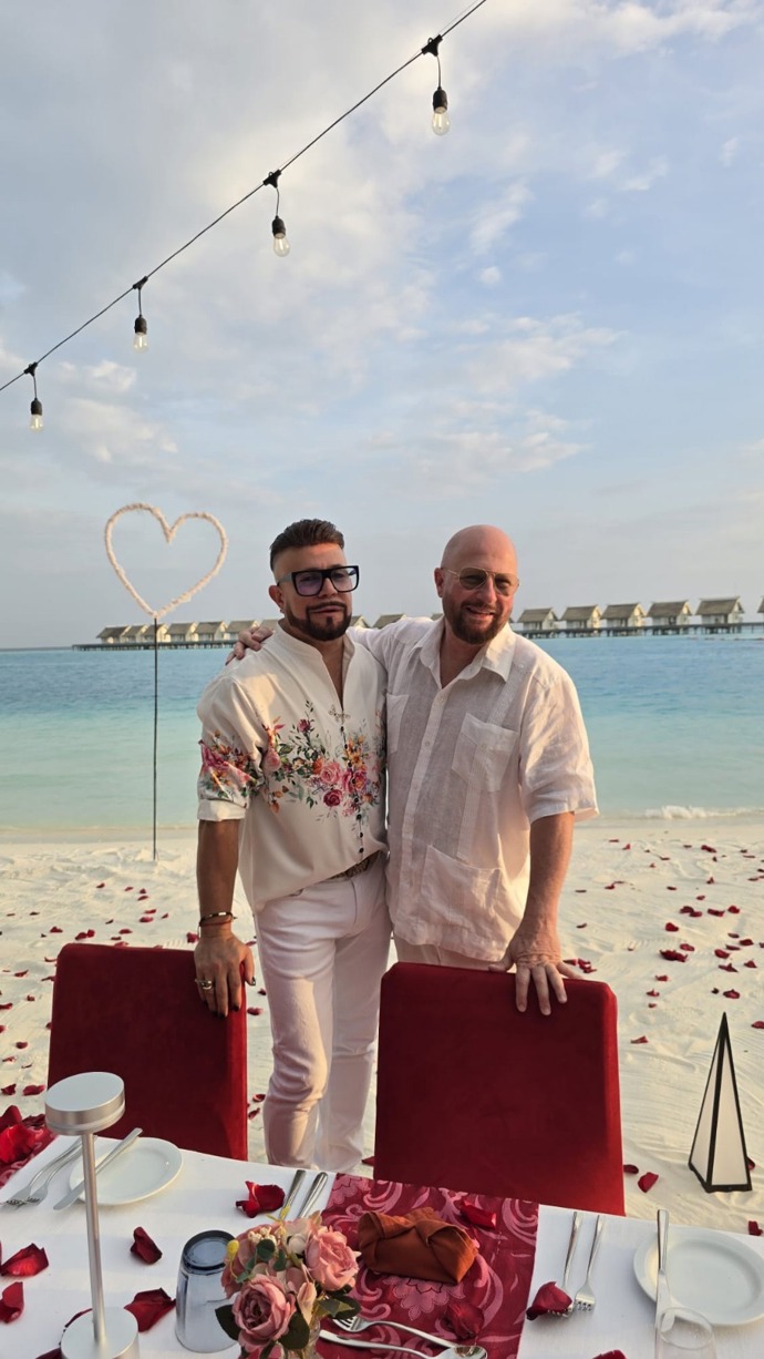 Osmany Laffita oslavil Valentýn s partnerem na Maledivách.