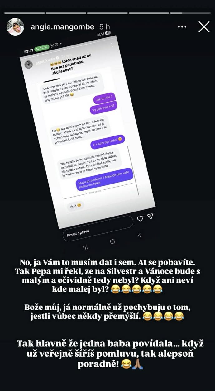 Angie Mangombe se brání.