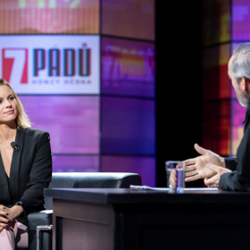 Patricie Solaříková v show Honzy Dědka. 