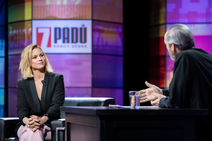 Patricie Solaříková v show Honzy Dědka. 