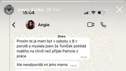 FOTO: Josef Kůrka zveřejnil konverzaci s Angie Mangombe.