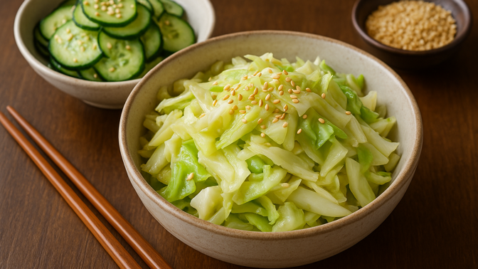 Japonské Sunomono: rychlý okurkový salát s rýžovým octem