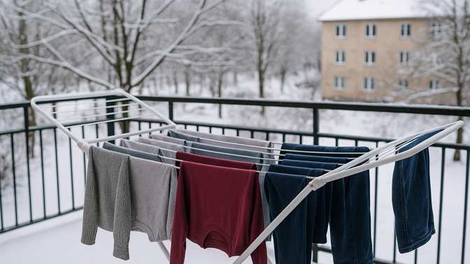 Sušení prádla v mrazu: proč funguje a kdy je účinnější než doma