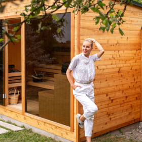 Tohle je luxus, který můžete mít i vy! Venkovní sauna Simony Krainové vás překvapí!