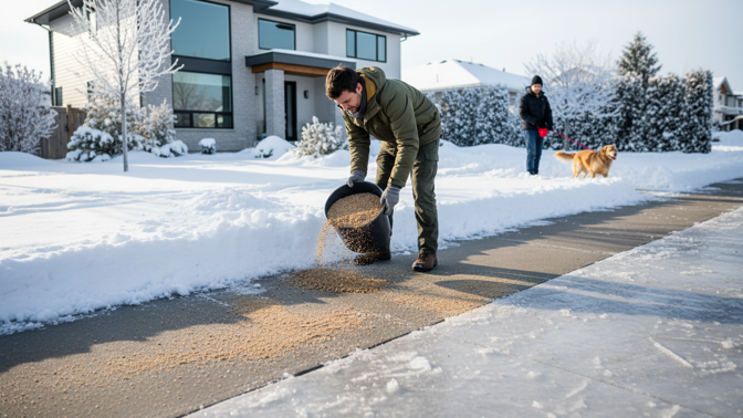 Ledovka před domem: Jak ji zvládnout bez soli