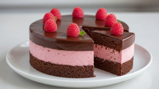 Malinový pudinkový dort s čokoládovou polevou: lahodný tip na oslavu