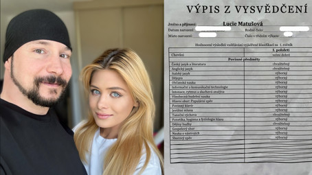 Lucie Matušová je zpátky ve škole a pochlubila se vysvědčením: Učím se před spaním, stačí mi půlhodina