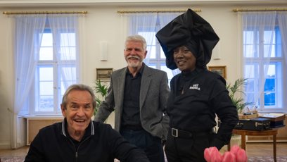 FOTO: Petr Pavel se na Hradě setkal s belgickým sportovcem Jackem Ickxem.