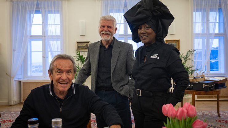 Petr Pavel se na Hradě setkal s belgickým sportovcem Jackem Ickxem.