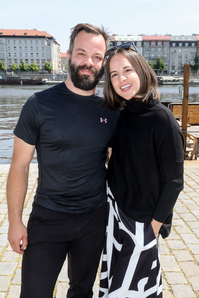 Radko Gudas se svou manželkou Barborou Chrenkovou. 