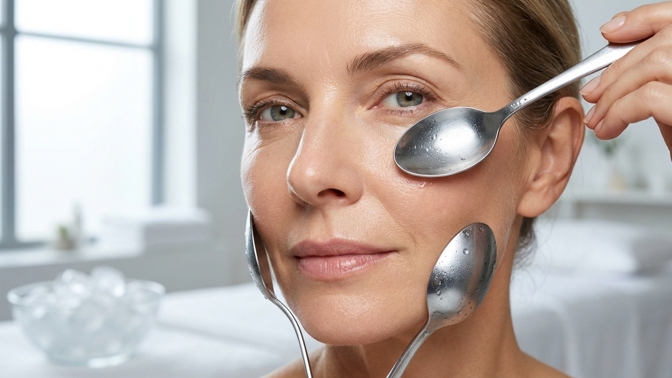 Stříbrná lžička místo krému: jednoduchý lifting obličeje po 50