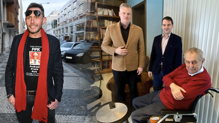 Jan Tuna, Filip Turek, Petr Macinka a Miloš Zeman