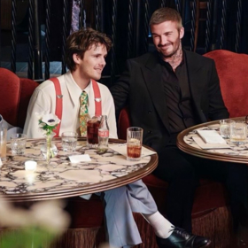 Cruz Beckham se svým otcem Davidem. 