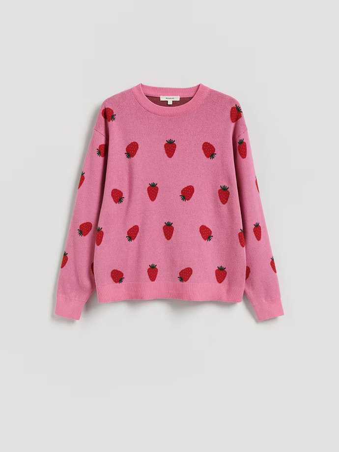 Vzorovaný svetr s bavlnou, Reserved, 899 Kč