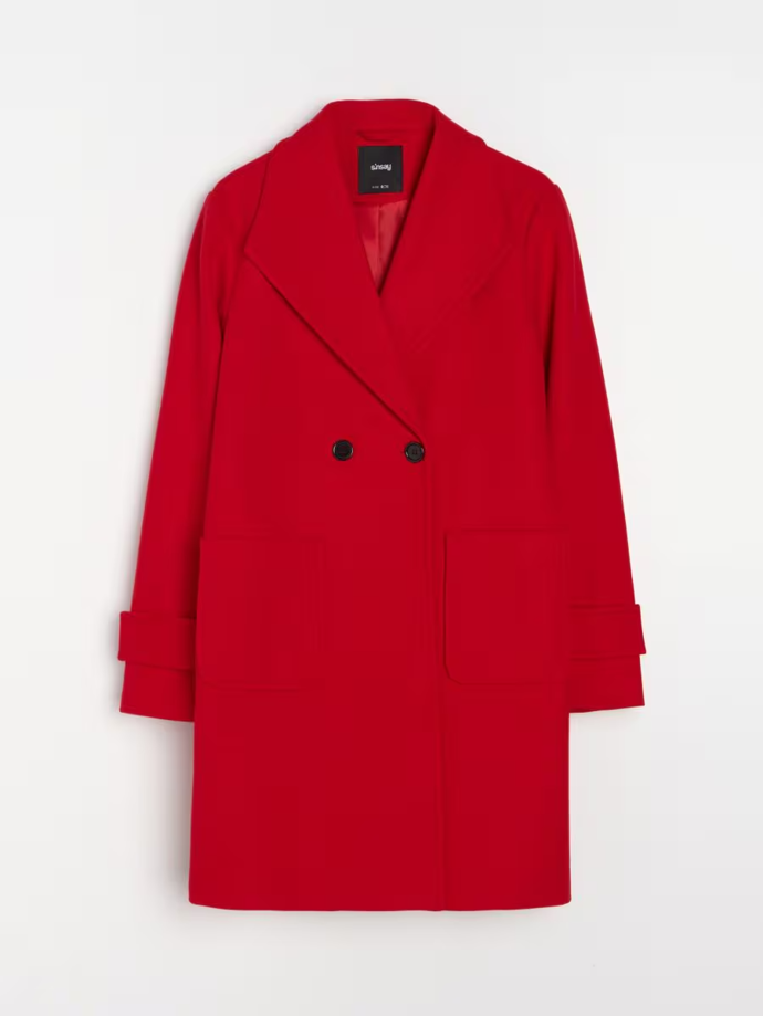 Dvouřadý kabát v klasickém provedení, Sinsay, 699 Kč