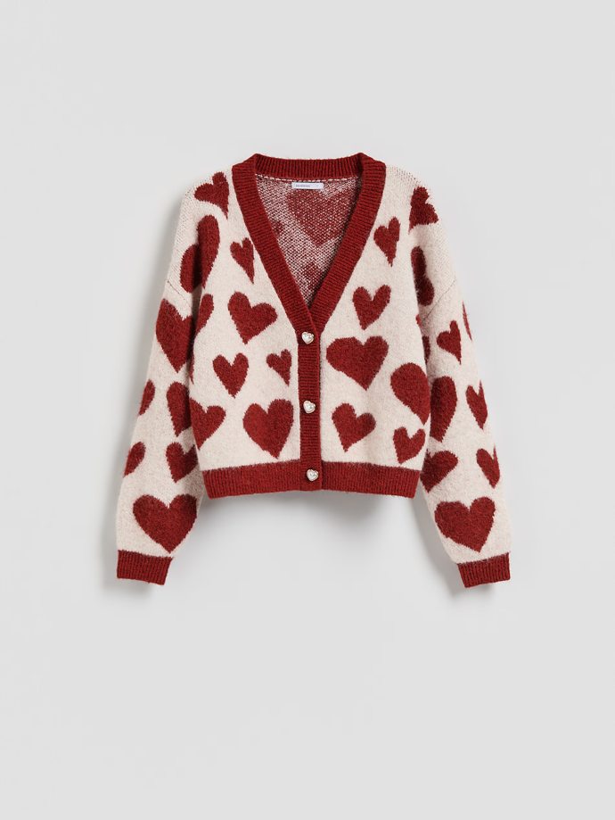 Kardigan se srdíčky, Reserved, 899 Kč