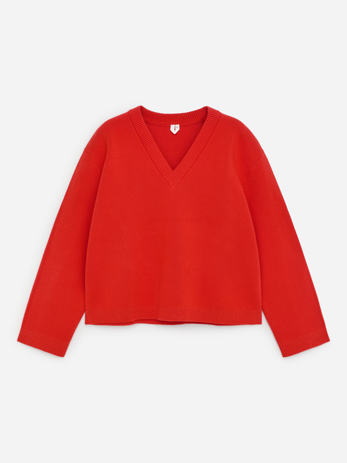 Bavlněný svetr s véčkovým výstřihem, ARKET, 2 500 Kč