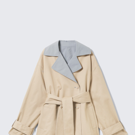 Krátký oboustranný dvouřadý trenčkot, Monki, 1999 Kč