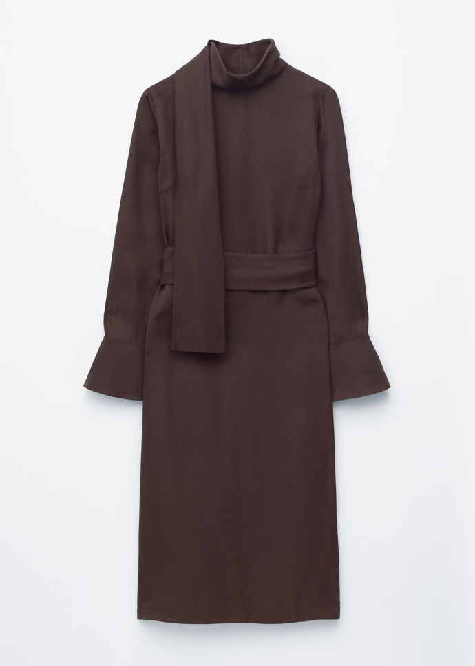 Midi šaty se šálovým výstřihem, & Other Stories, 4790 Kč