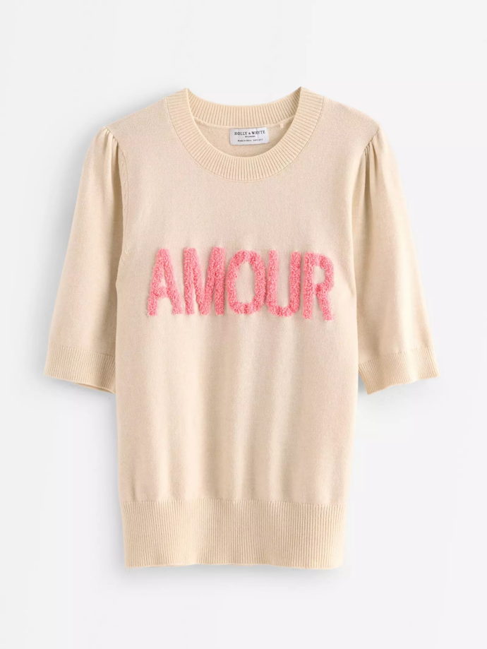 Pletený svetr s krátkým rukávem, Lindex, 999 Kč