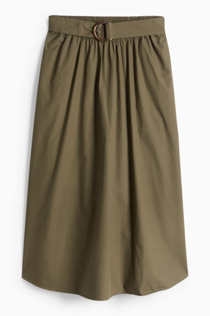 Sukně s páskem, C&A, 698 Kč