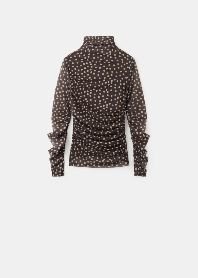 Nabírané tričko s puntíky, Mango, 699 Kč