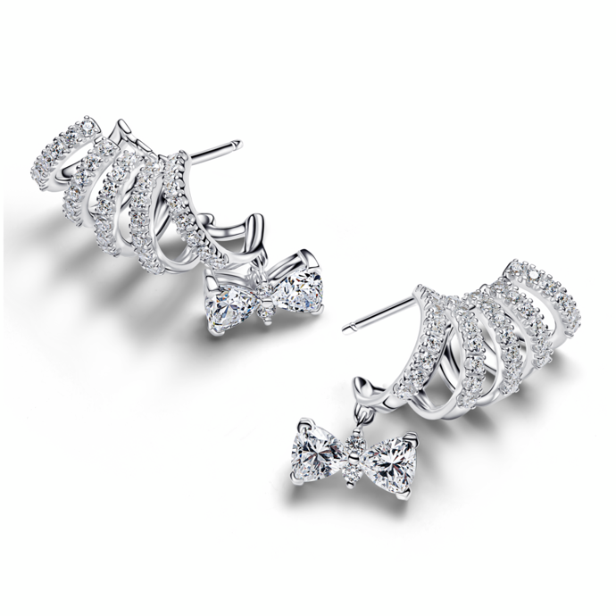 Náušnice Bridgerton Třpytivá mašle, PANDORA, 3 409 Kč