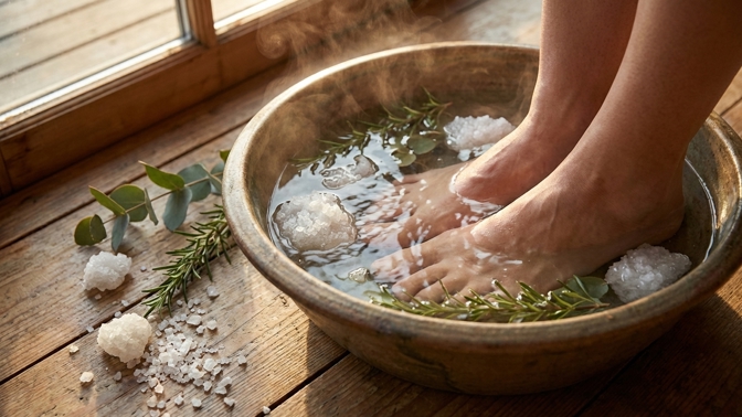 Bodavá bolest v patě? Zkuste babiččin recept se solnou lázní