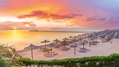 FOTO: Pláž u nového hotelu Malikia Resort Abu Dabbab v Egyptě.