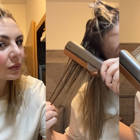 Vlasy foukám i žehlím vždy po sekcích a Airstrait je rychlý a velmi účinný. Více mokré vlasy jsem v některých sekcích projela v horní částí dvakrát, jinak jen jednou a byly krásně hladké. 