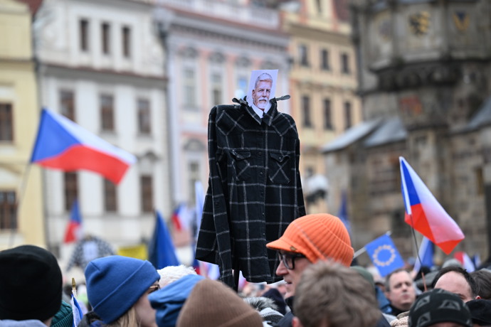  Demonstrace Milion chvilek pro demokracii na podporu prezidenta Petra Pavla.