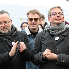 Aleš Cibulka a Michal Jagelka si demonstraci užívali.