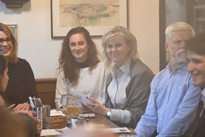 Eva Pavlová si posezení užívala.