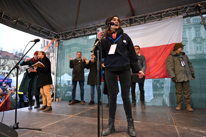 Herečka Sarah Haváčová.