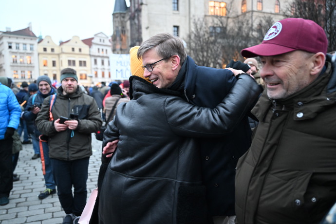 Jitka Čvančarová obejmula Martina Kupku.
