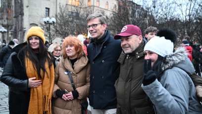 FOTO: Martin Kupka a Jirka Čvančarová s fanoušky.