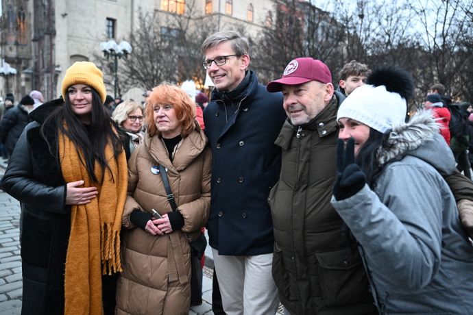 Martin Kupka a Jirka Čvančarová s fanoušky.